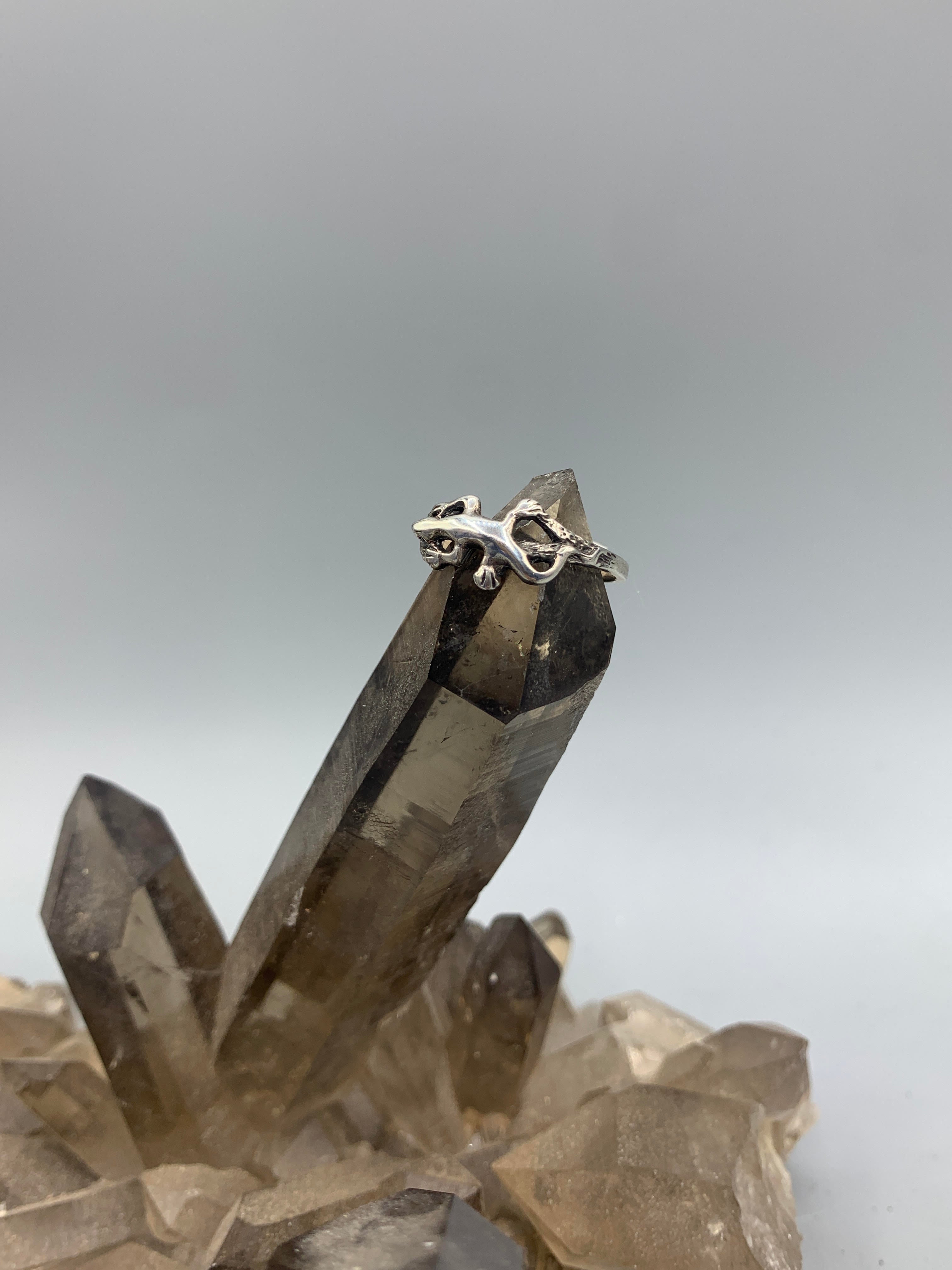 Sterling Silver Gecko Ring - Size 8