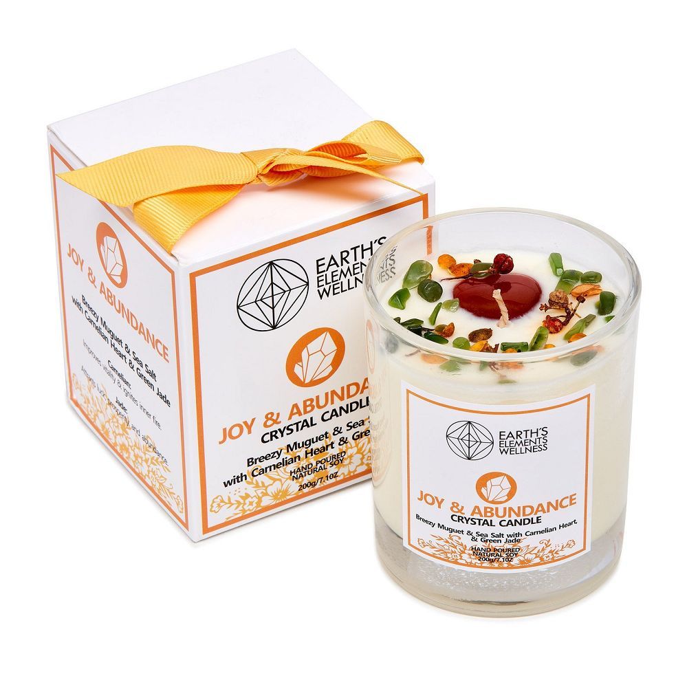 Crystal Candle - Joy & Abundance