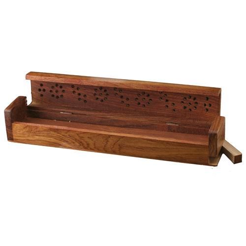Rounded-Top Wooden - Incense Burner Box (12")