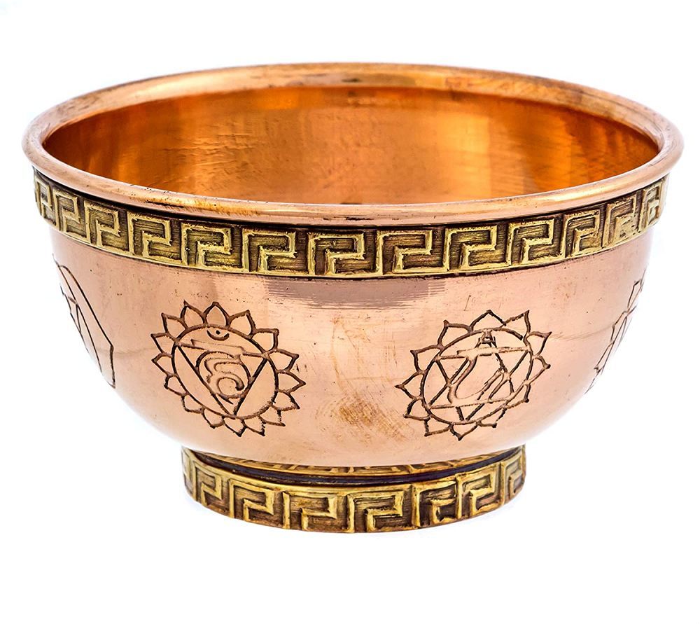 Tibetan Symbol Offering Bowl
