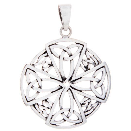 Sterling Silver Carolingian Cross - Pendant