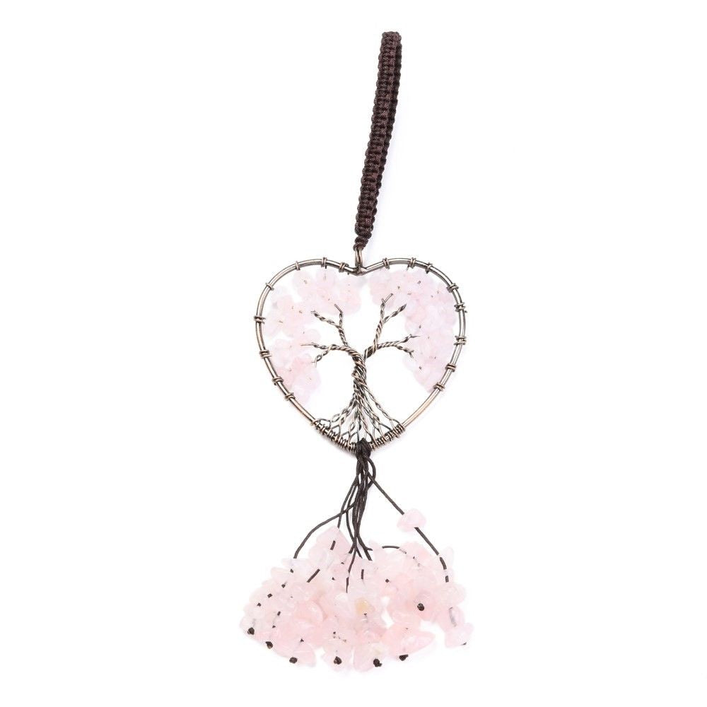 Heart Tree-Rose Quartz Hanging