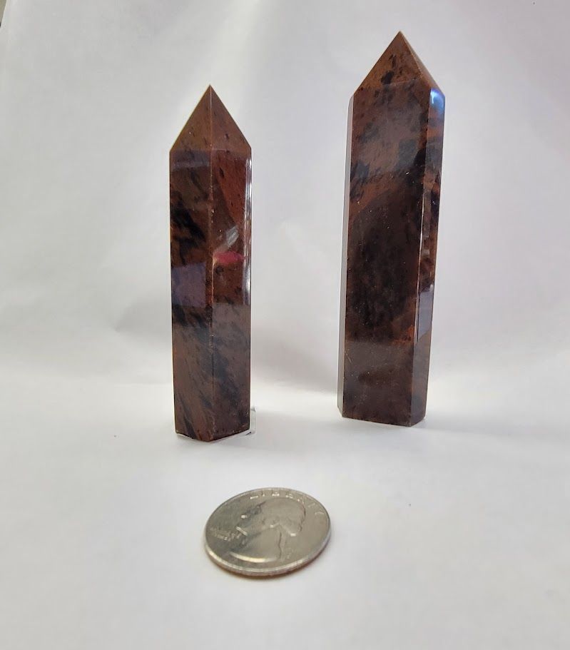 Mahogany Obsidian Obelisk - Small