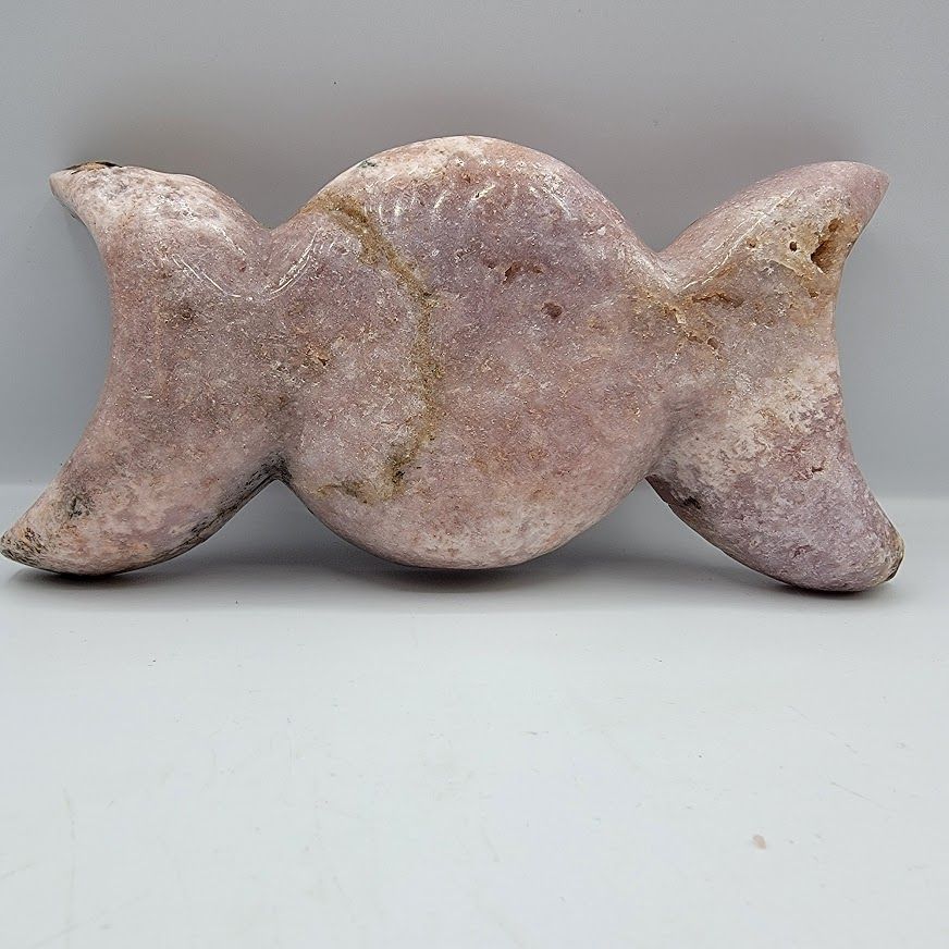 Pink Amethyst Triple Moon Lg