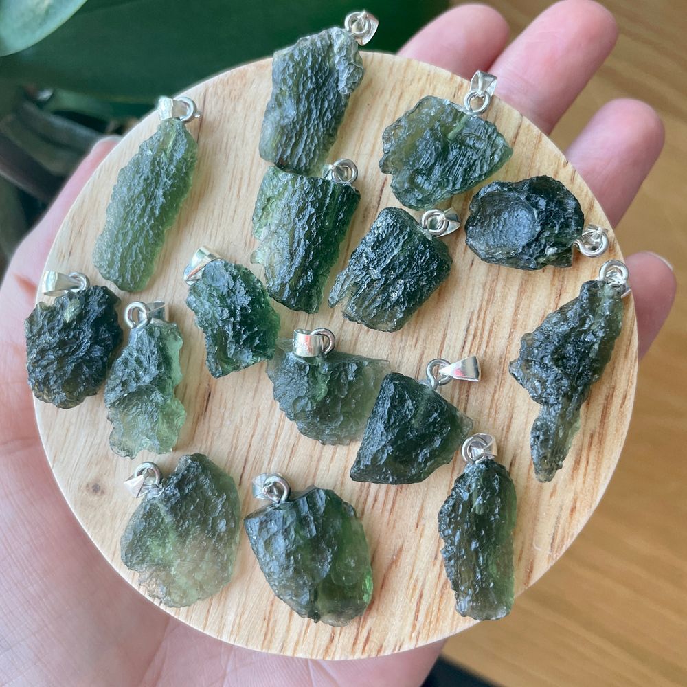 Raw Moldavite Pendant (1.5 - 2g)