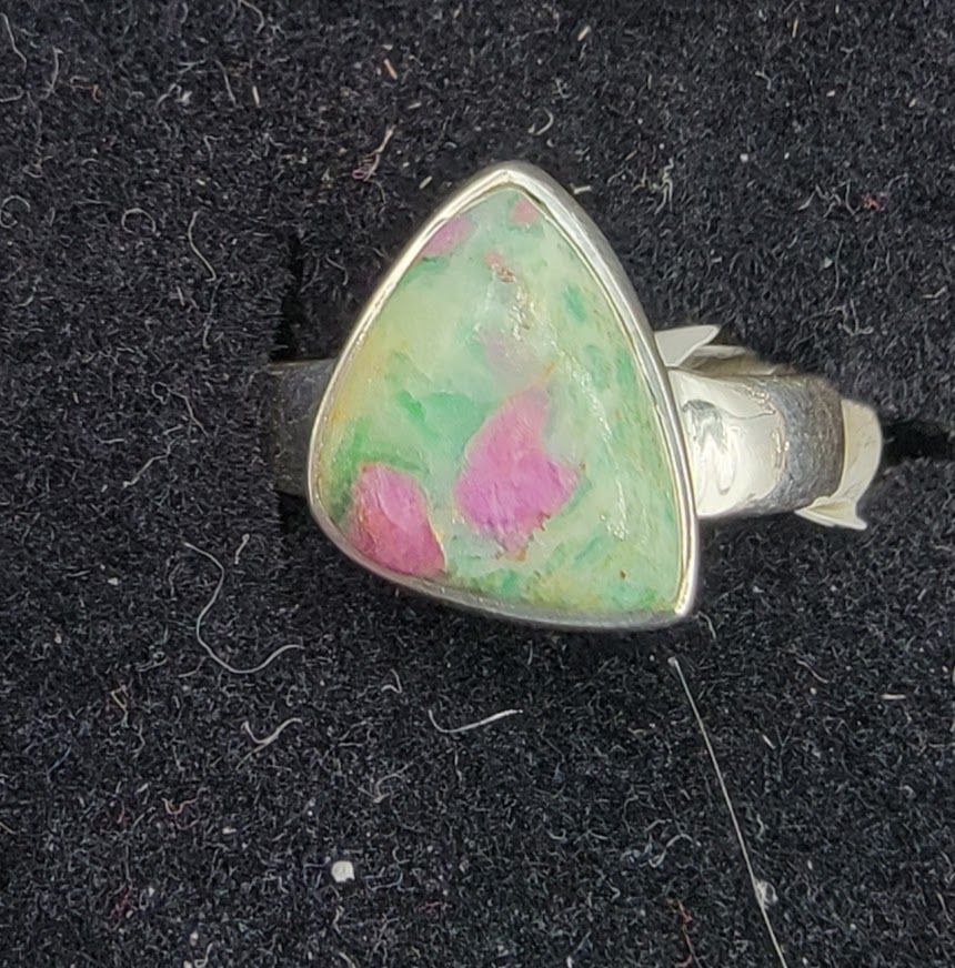 Ruby in Fushite Sterling Silver Ring - Size 7