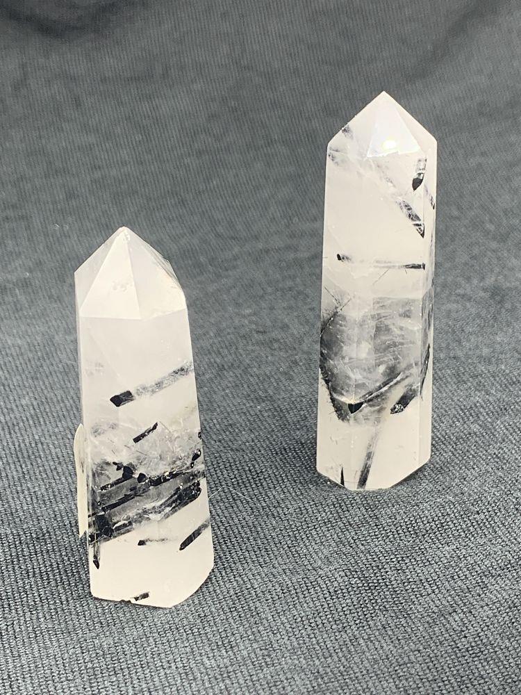 Quartz with Black Tourmaline Obelisk - B Quality (40-99g)