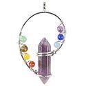 Chakra Swirl Point Silver Necklace