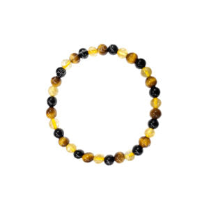 Tiger Eye, Citrine & Black Tourmaline Mix Bracelet (6mm)