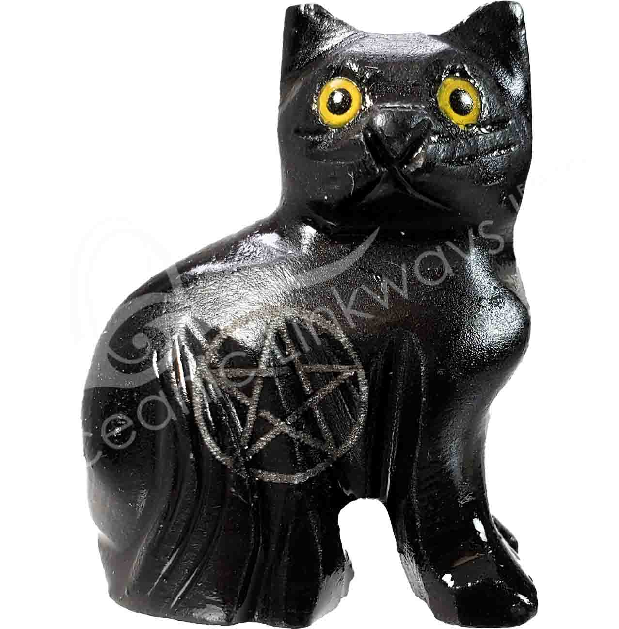 Black Onyx Cat w/ Pentagram