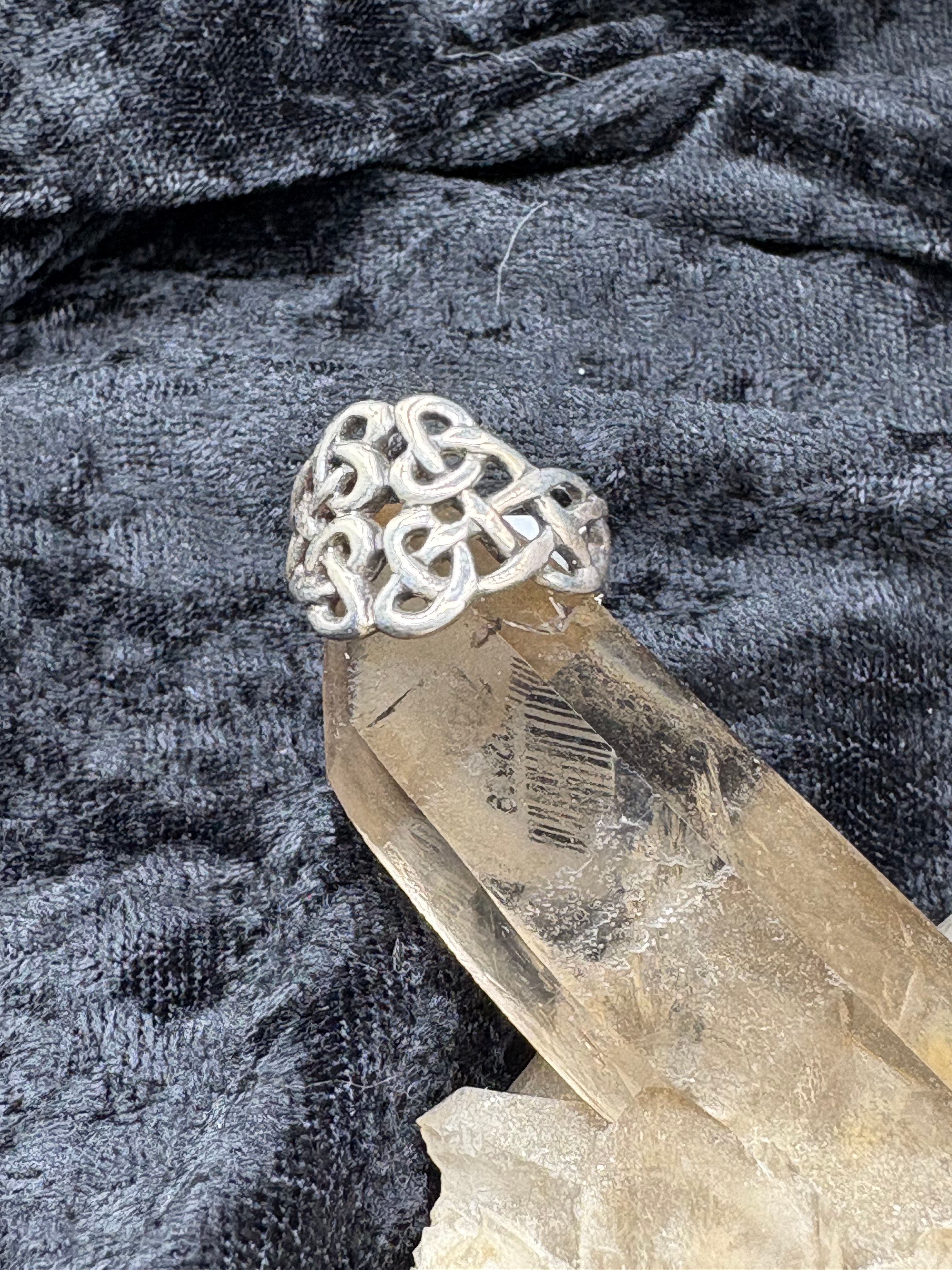 Sterling Silver Irish Woven Ring - Size 5