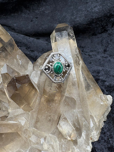 Sterling Silver Malachite Ring