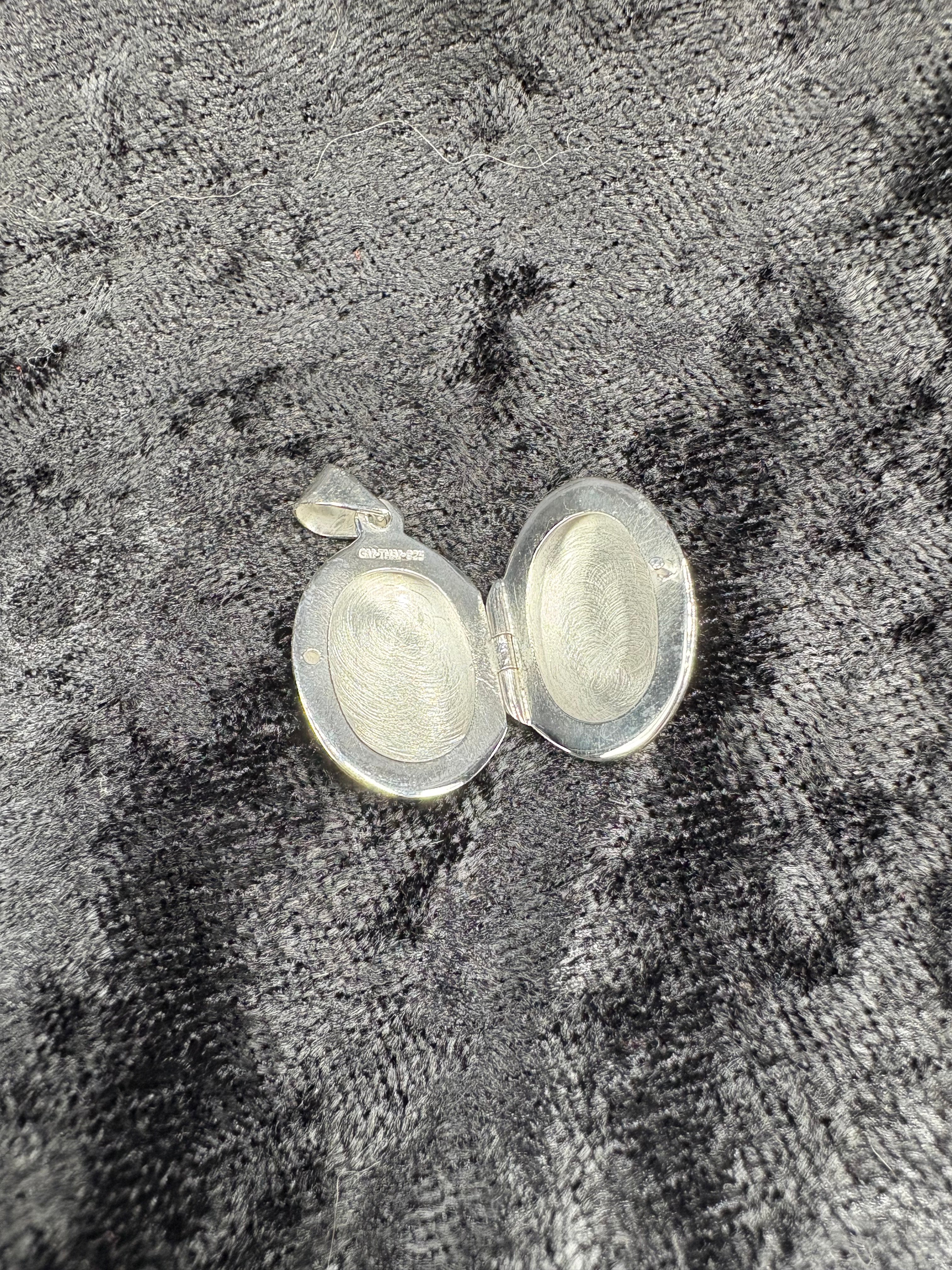 Mini Sterling Silver Locket Pendant