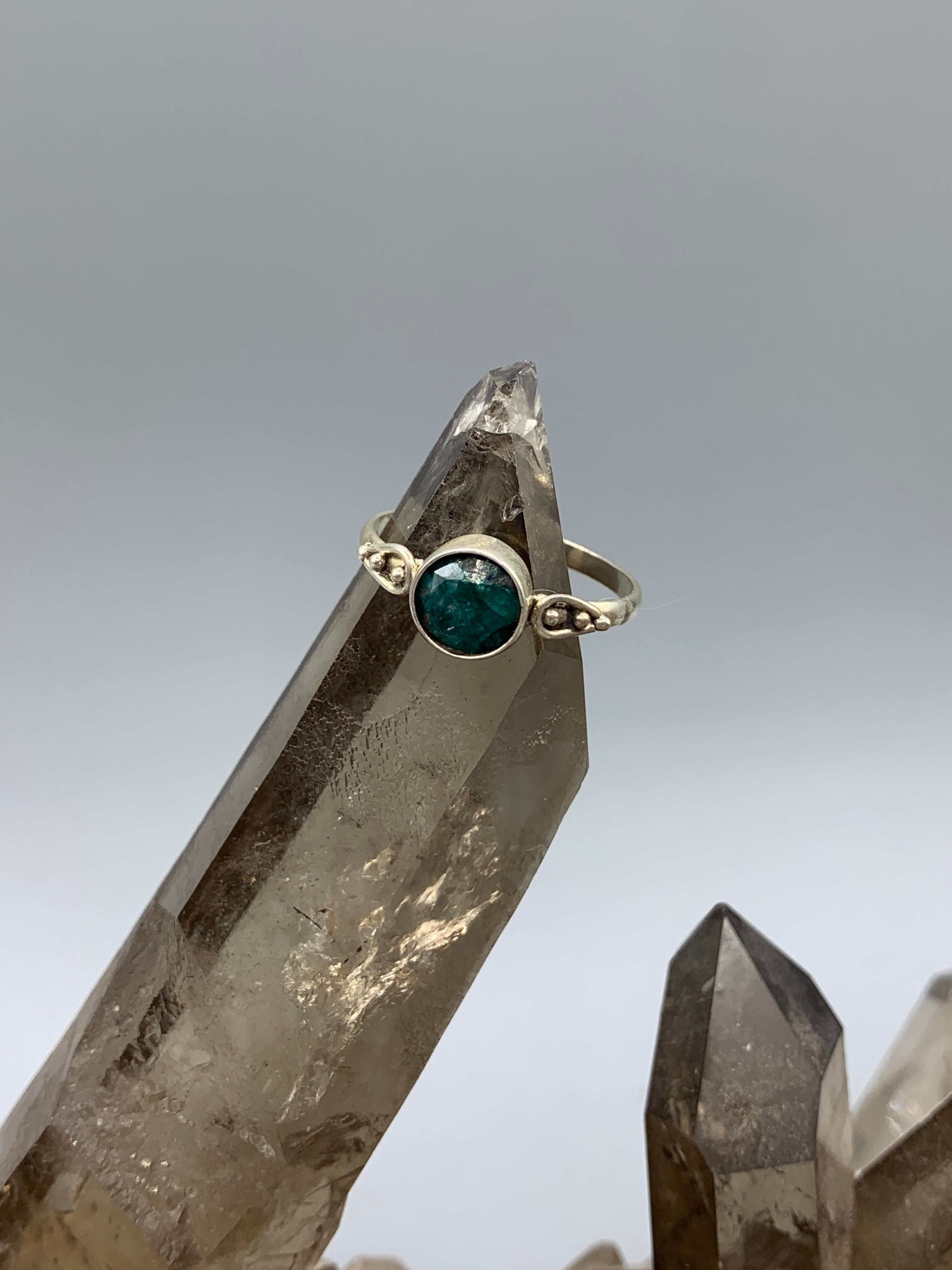 Sterling Silver Apatite Ring - Size 8