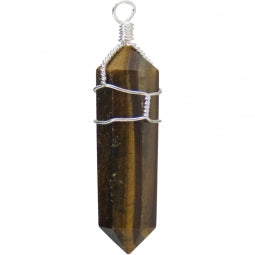 Wire Wrapped Tiger Eye Pendant