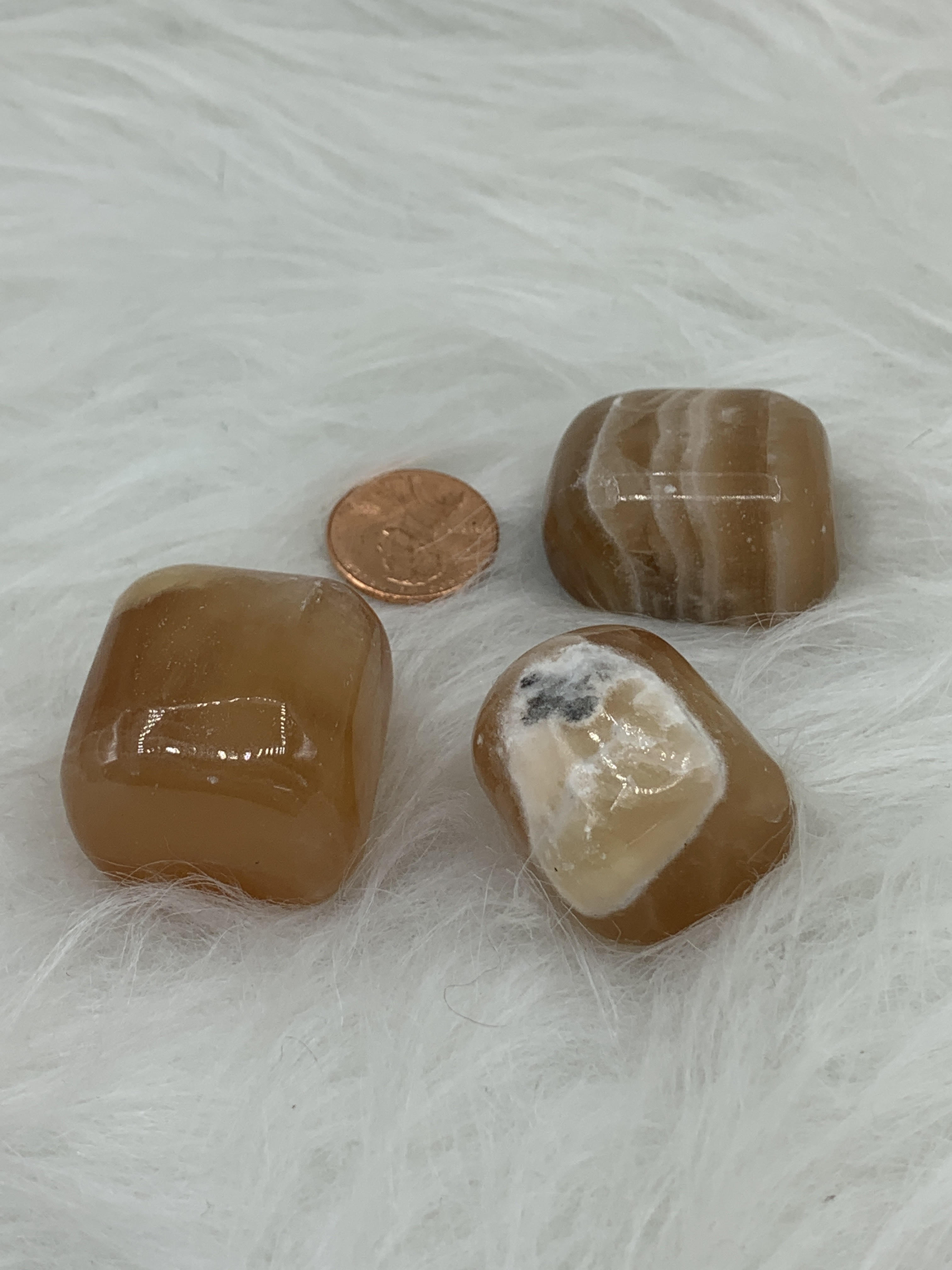 Calcite Honey Caramel - Tumbled
