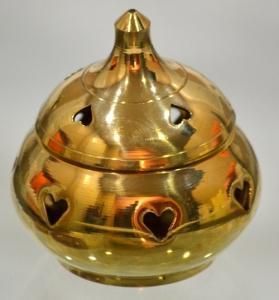 Brass Burner - Heart (3")