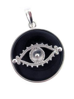 All Seeing Eye Black Onyx Pendant