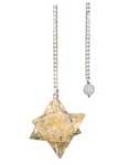 Merkabah Citrine Orgone Pendulum