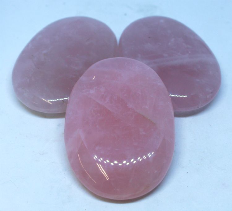 Rose Quartz Palm Stone - Small