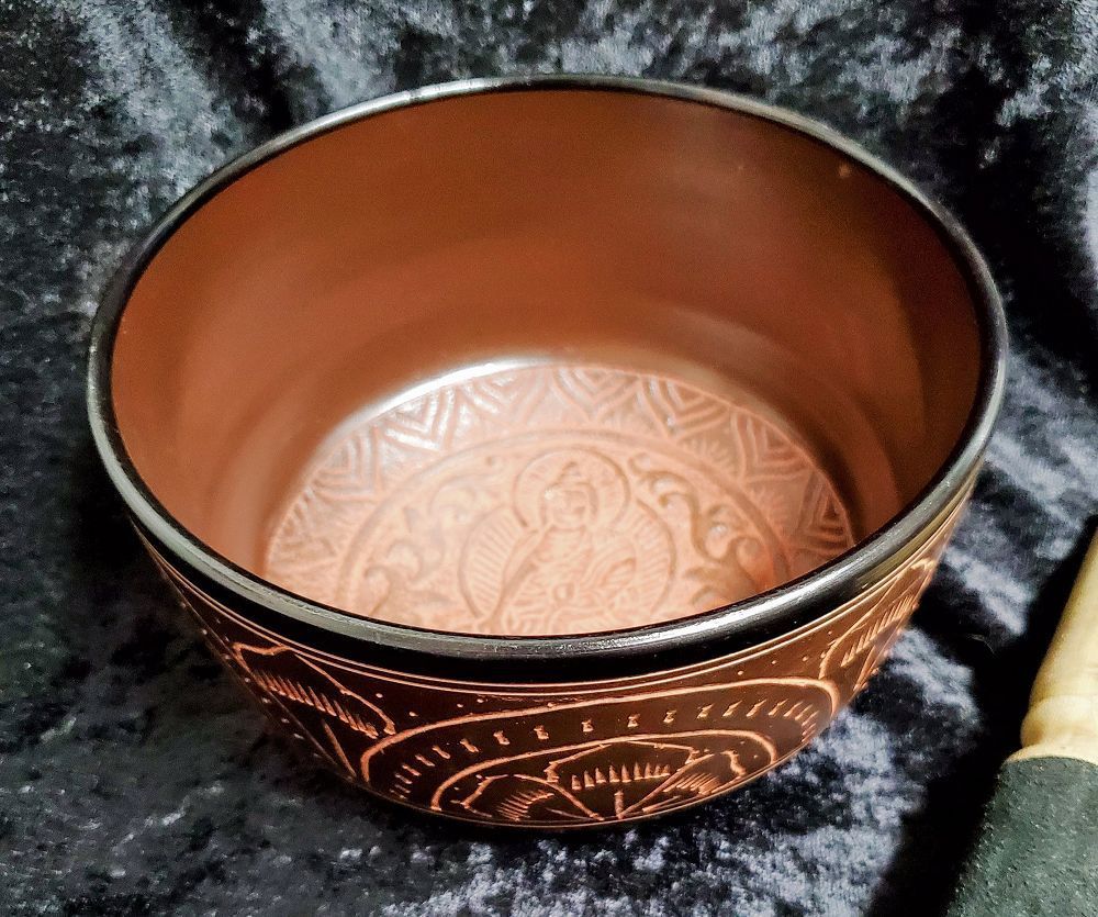 Singing Bowl-Brown/Orange 6.5"