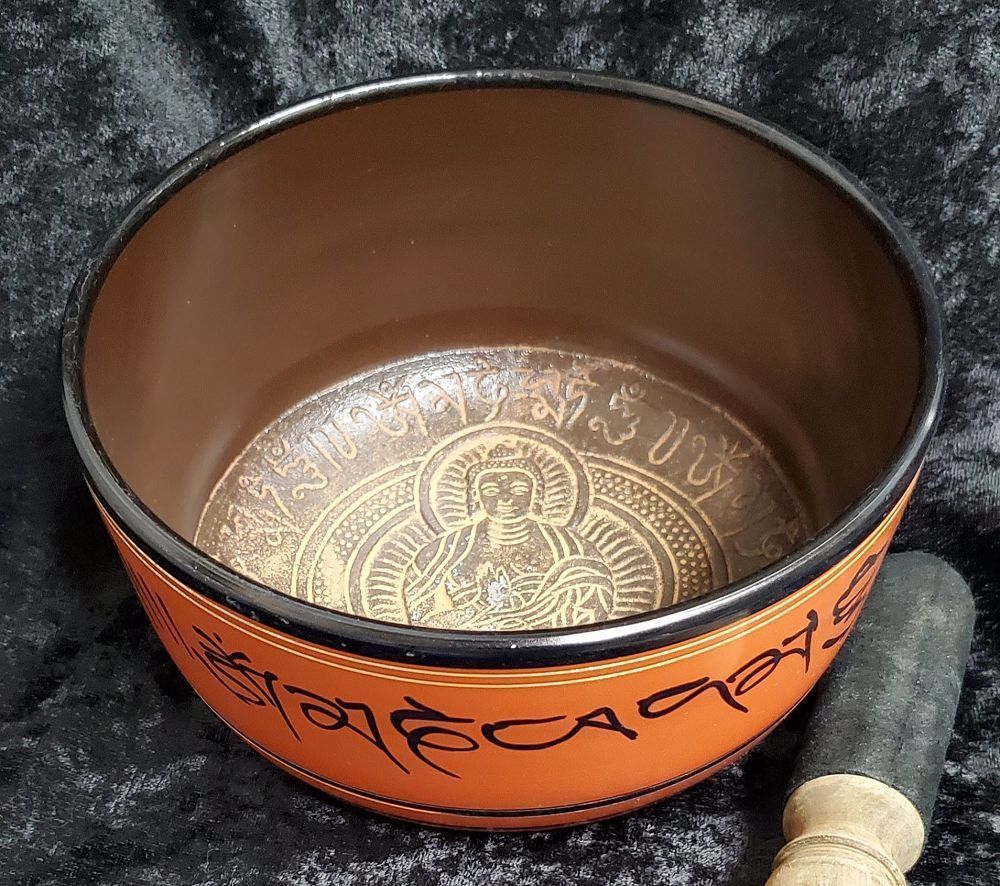 Singing Bowl-Orange 7.5"