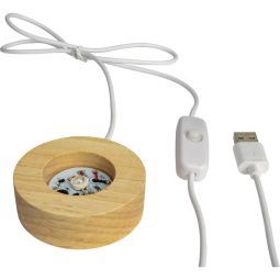 Small Wood LED Light Display Base