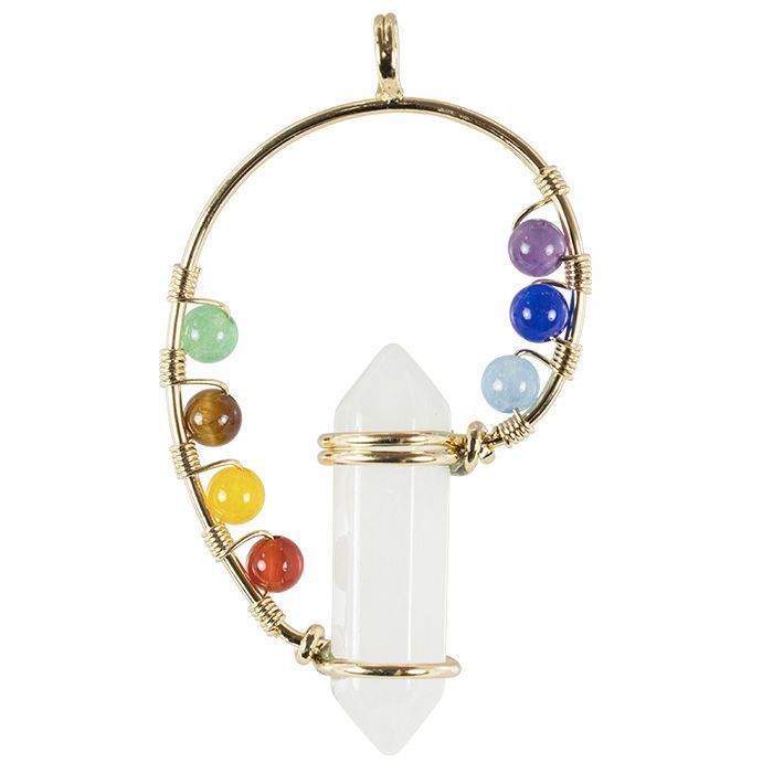 Chakra Swirl Point Gold Necklace