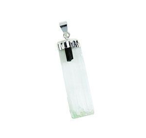 Selenite with Tourmaline Necklace