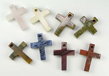 Gemstone Lg Cross Pendant