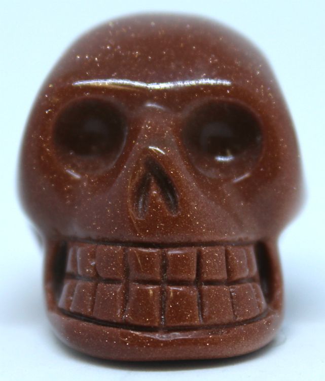 Goldstone Red Skull - Small