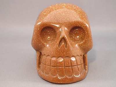Red Goldstone Skull Medium