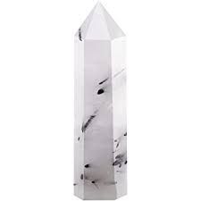 Quartz with Black Tourmaline Obelisk - Large (40-99g)