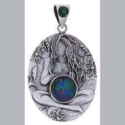Sterling Silver Gaia & Azurite - Pendant
