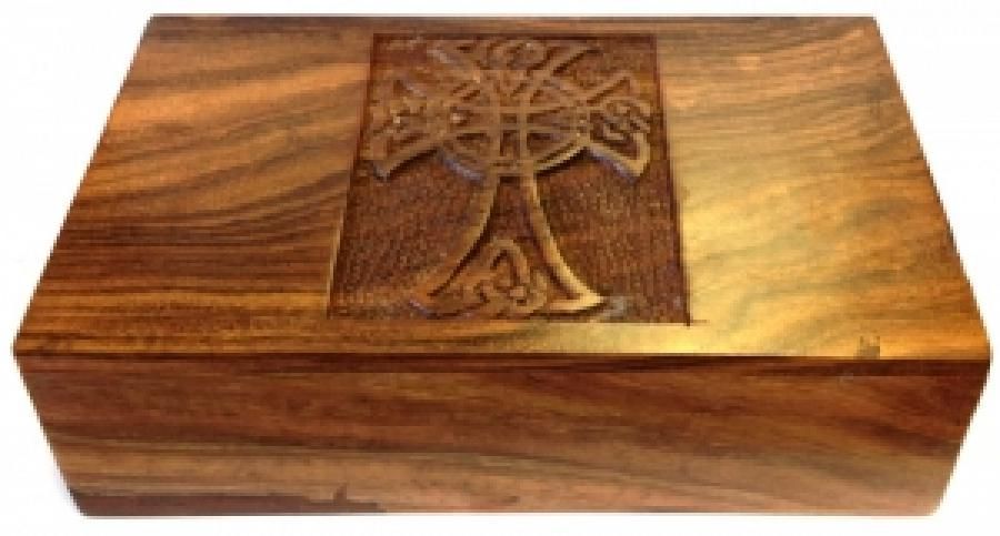 Celtic Cross Wooden Box