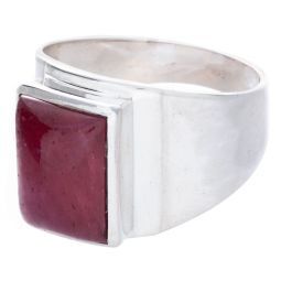 Sterling Silver Ruby Ring - Size 12