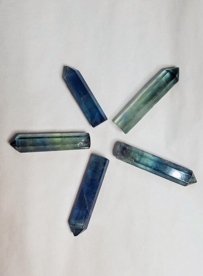 Fluorite Blue Double-Terminated Point (2")