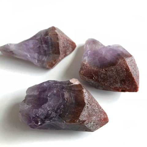 Cacoxenite with Amethyst Rough - Large (2")