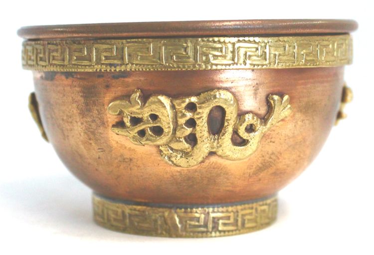 Tibetan Dragon Offering Bowl