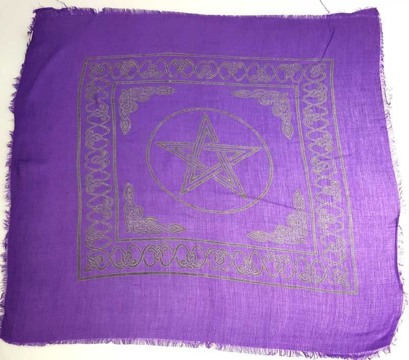 Pentagram Purple - Altar Cloth (18x18)