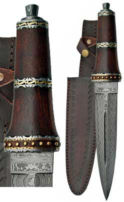Dirk Wod Damascus Athame