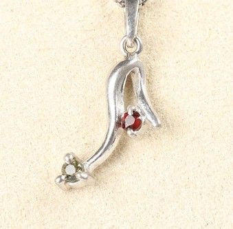 Faceted Moldavite Garnet Swirl Pendant