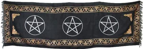 Triple Pentagram - Altar Cloth (21x72)