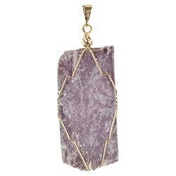 Lepidolite Gold Necklace