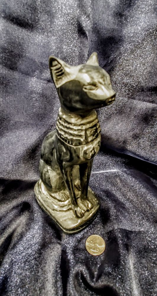 Black Jade Carved Bastet