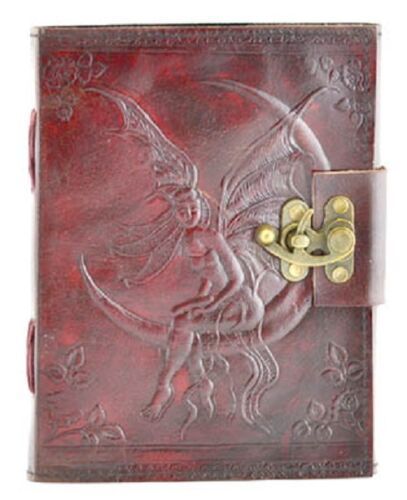 Fairy Moon leather blank book w