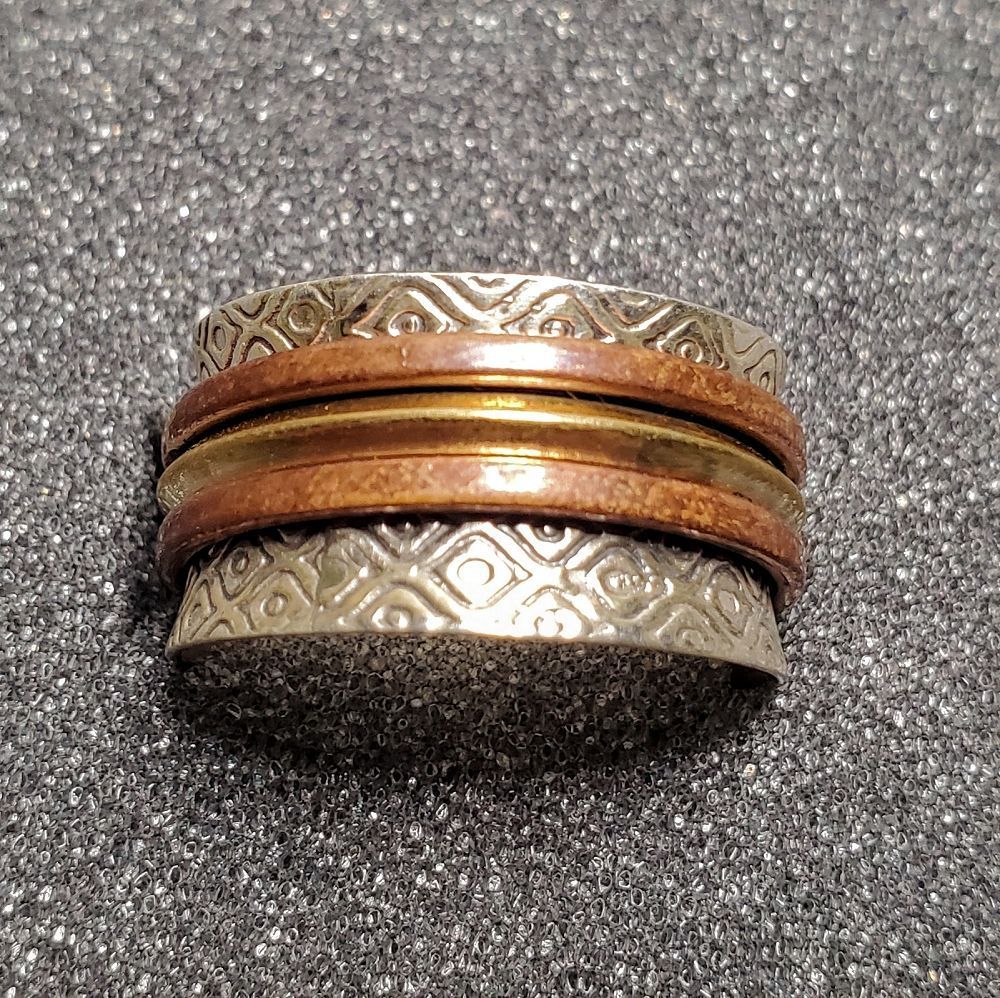 Sterling/Copper/Brass Ring 8.5