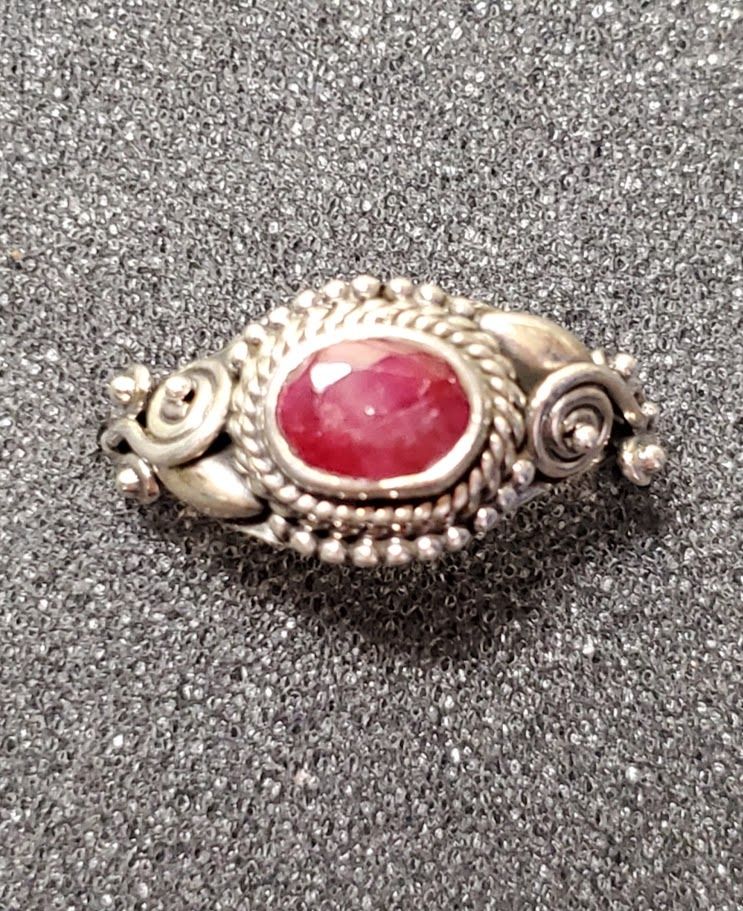 Sterling Silver Ruby Ring