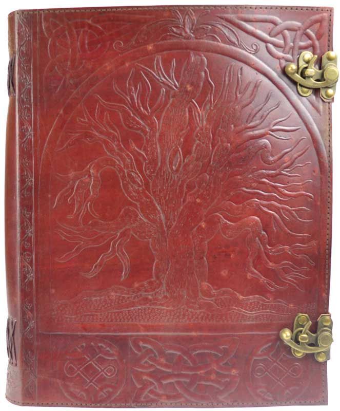 Tree Leather w/latch Journal
