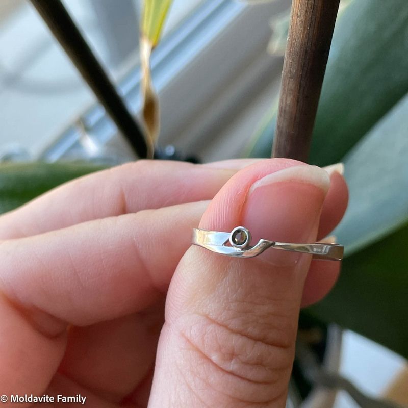 Delicate Silver Moldavite 10
